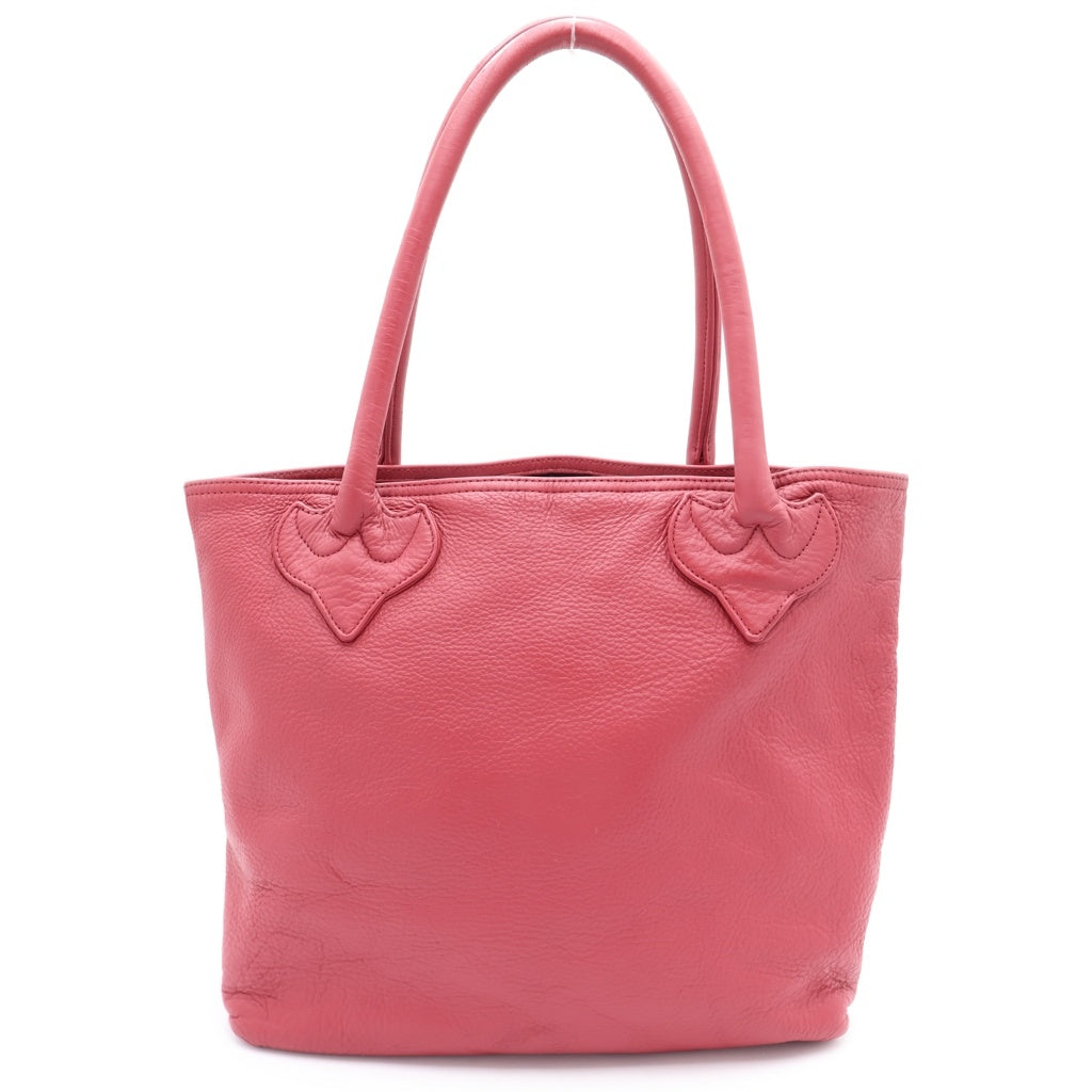CHROME HEARTS(クロムハーツ) FS TOTE FSトート クロスパッチ付きレザートートバッグ レッド レディース