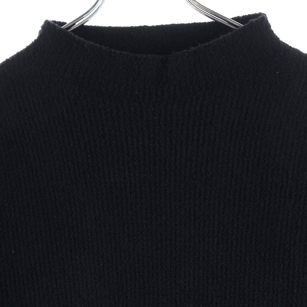 CHROME HEARTS(クロムハーツ) Y NOT Harako Leather Cross Patch Knit ハラコレザークロスパッチ ハイネックニットセーター