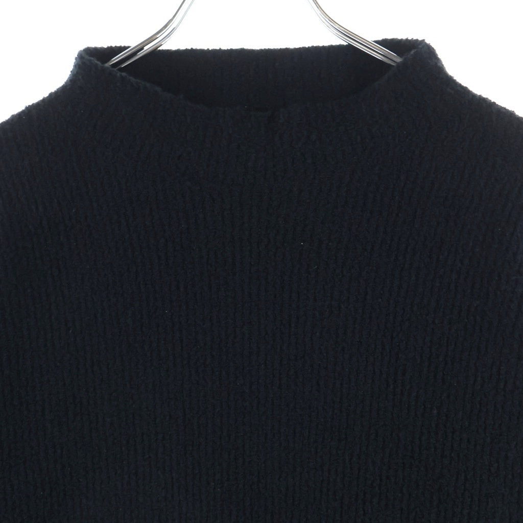 CHROME HEARTS(クロムハーツ) Y NOT Harako Leather Cross Patch Knit ハラコレザークロスパッチ ハイネックニットセーター
