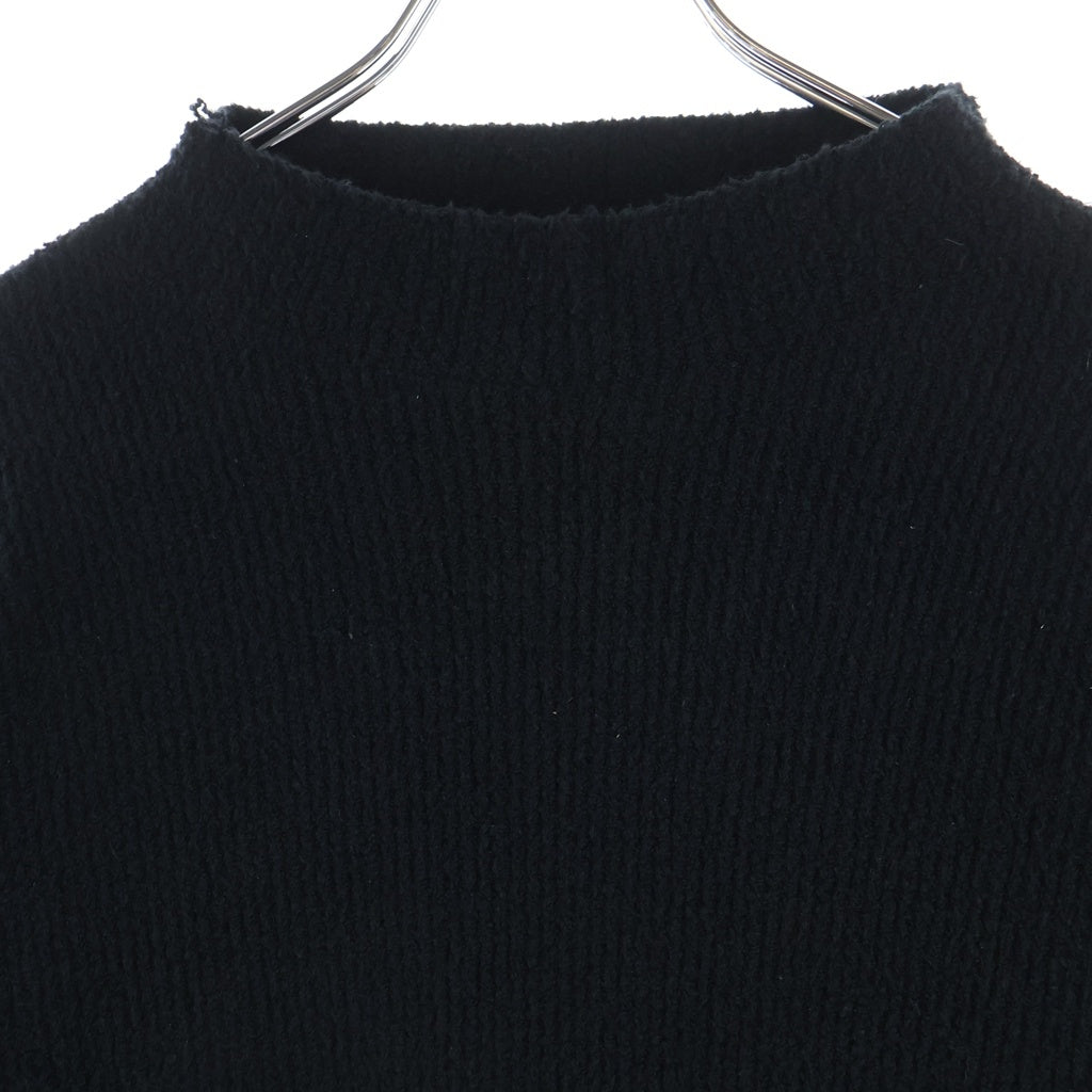 CHROME HEARTS(クロムハーツ) Y NOT Harako Leather Cross Patch Knit ハラコレザークロスパッチ ハイネックニットセーター