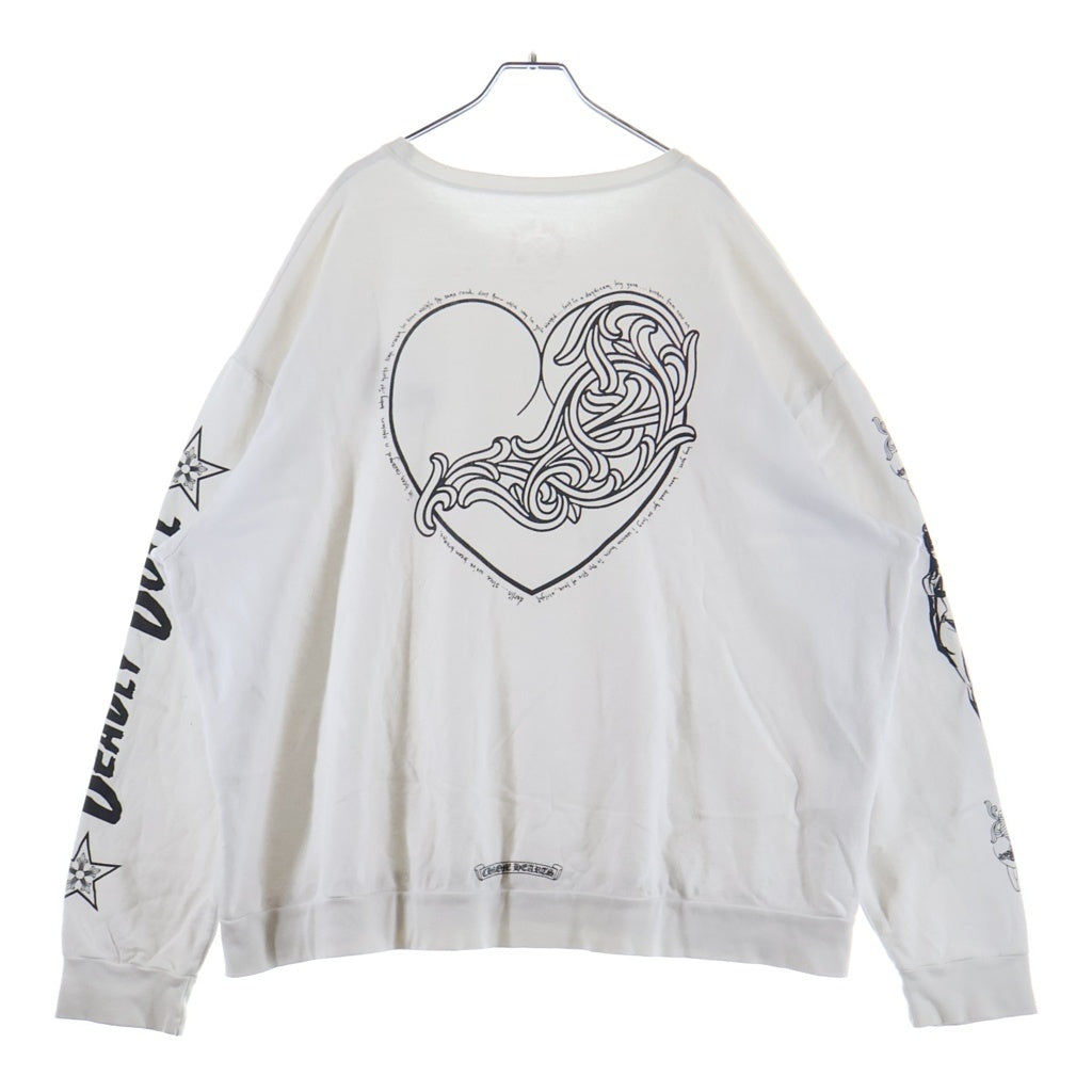 CHROME HEARTS(クロムハーツ) DEADLY DOLL デッドリードールハートスウェットトレーナー