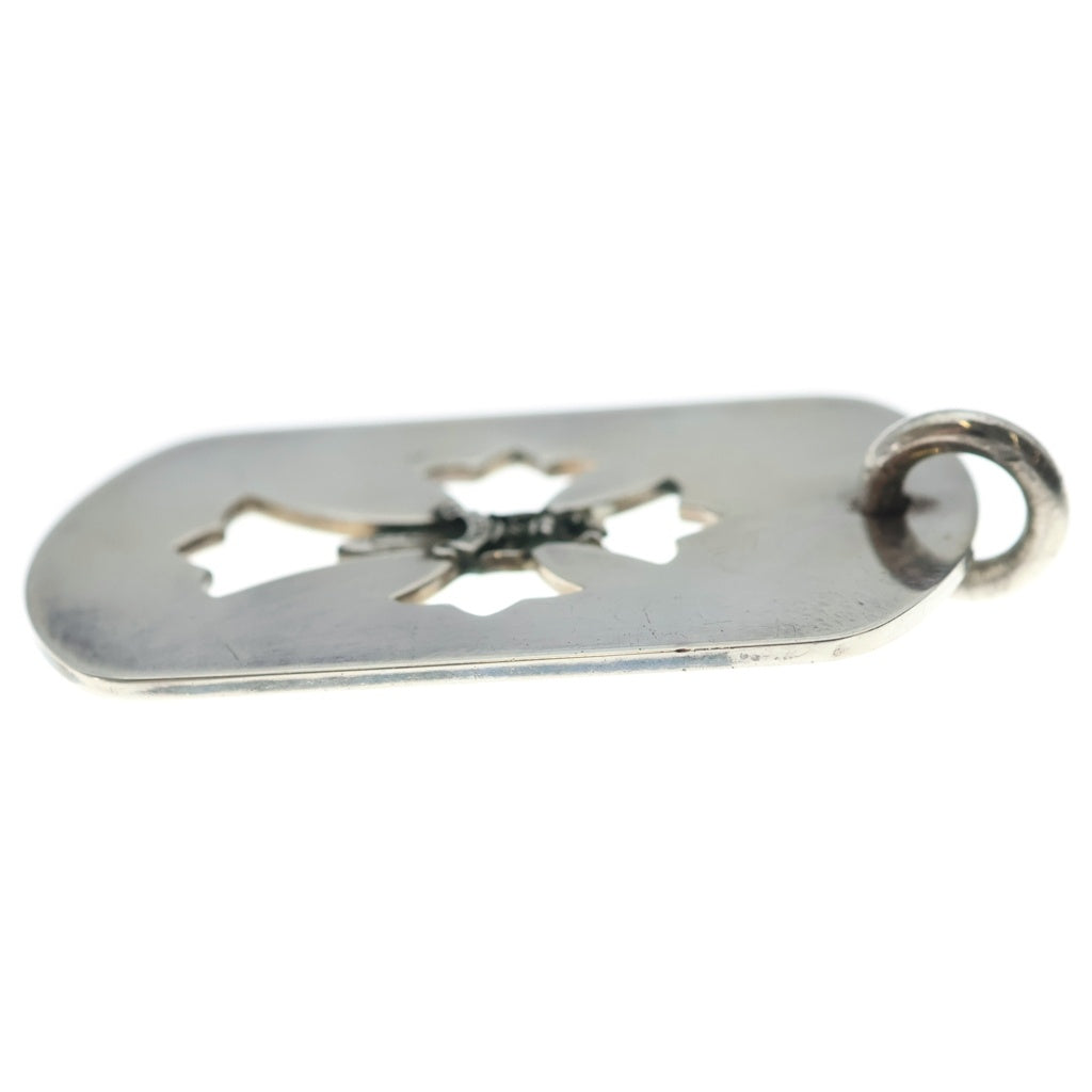 CHROME HEARTS(クロムハーツ) D TAG LRG CROSS DAGG カットアウトクロスダガー ラージドッグタグ ネックレストップ シルバー