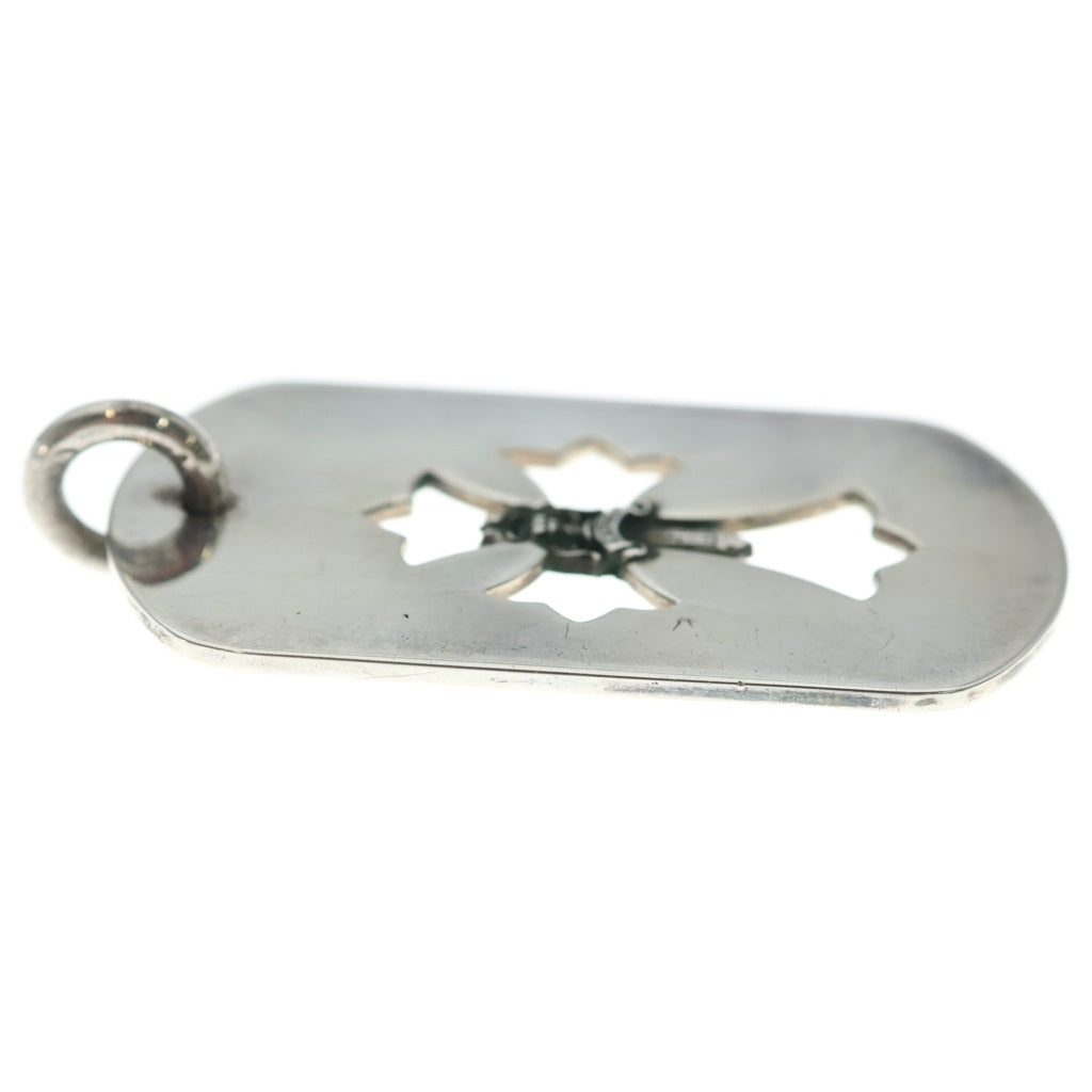 CHROME HEARTS(クロムハーツ) D TAG LRG CROSS DAGG カットアウトクロスダガー ラージドッグタグ ネックレストップ シルバー
