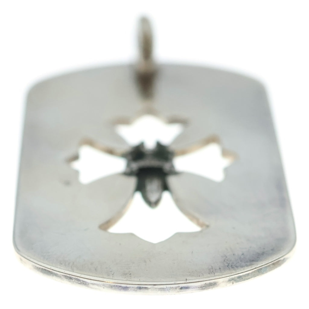 CHROME HEARTS(クロムハーツ) D TAG LRG CROSS DAGG カットアウトクロスダガー ラージドッグタグ ネックレストップ シルバー