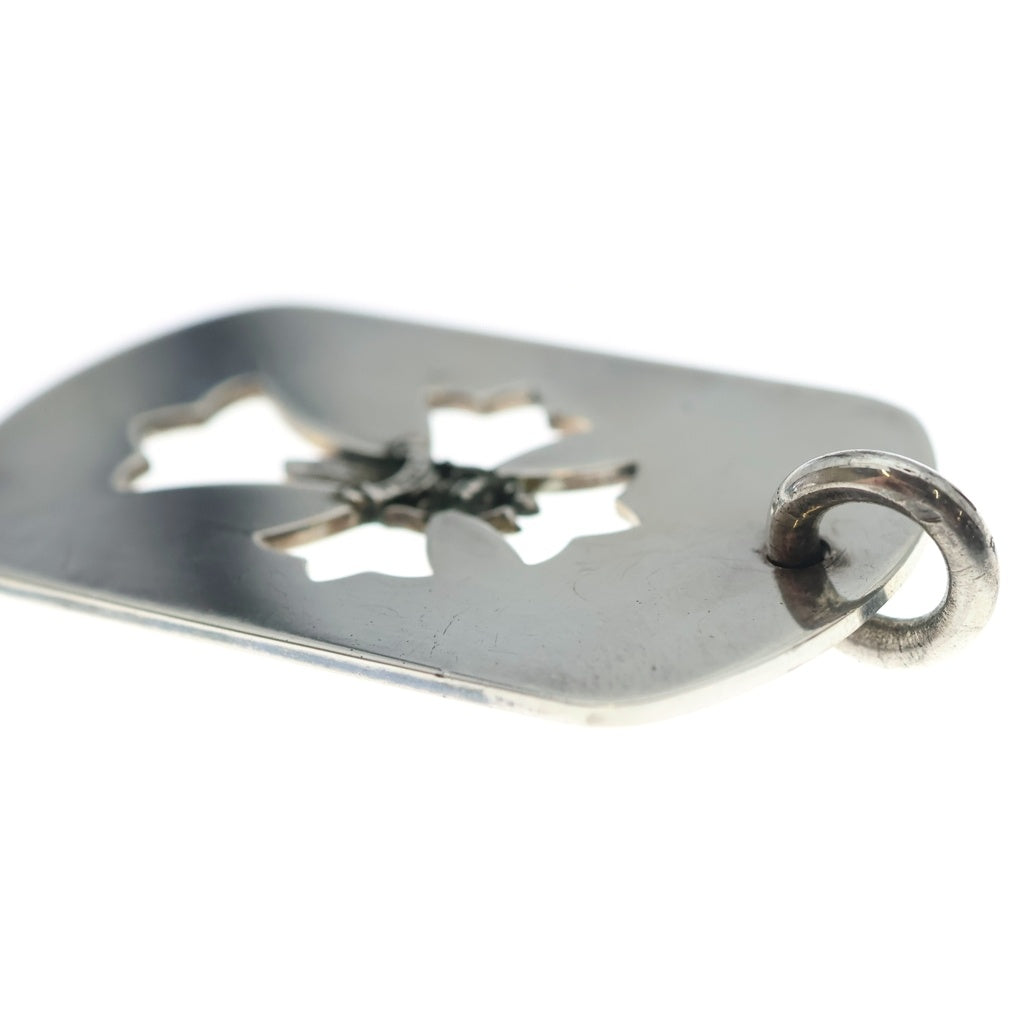 CHROME HEARTS(クロムハーツ) D TAG LRG CROSS DAGG カットアウトクロスダガー ラージドッグタグ ネックレストップ シルバー