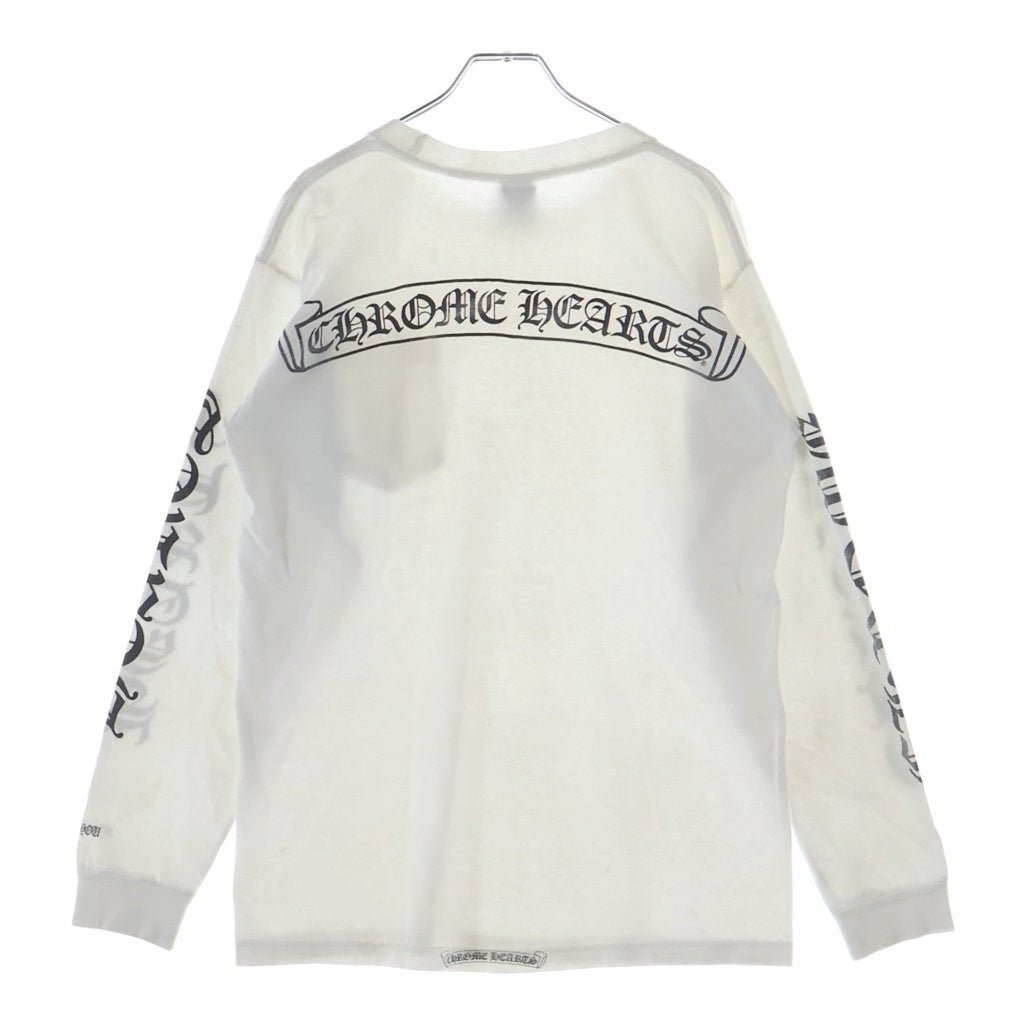 CHROME HEARTS(クロムハーツ) OLD L/S オールド 袖英字ロゴ バックスクロールラベルプリント 長袖Tシャツ