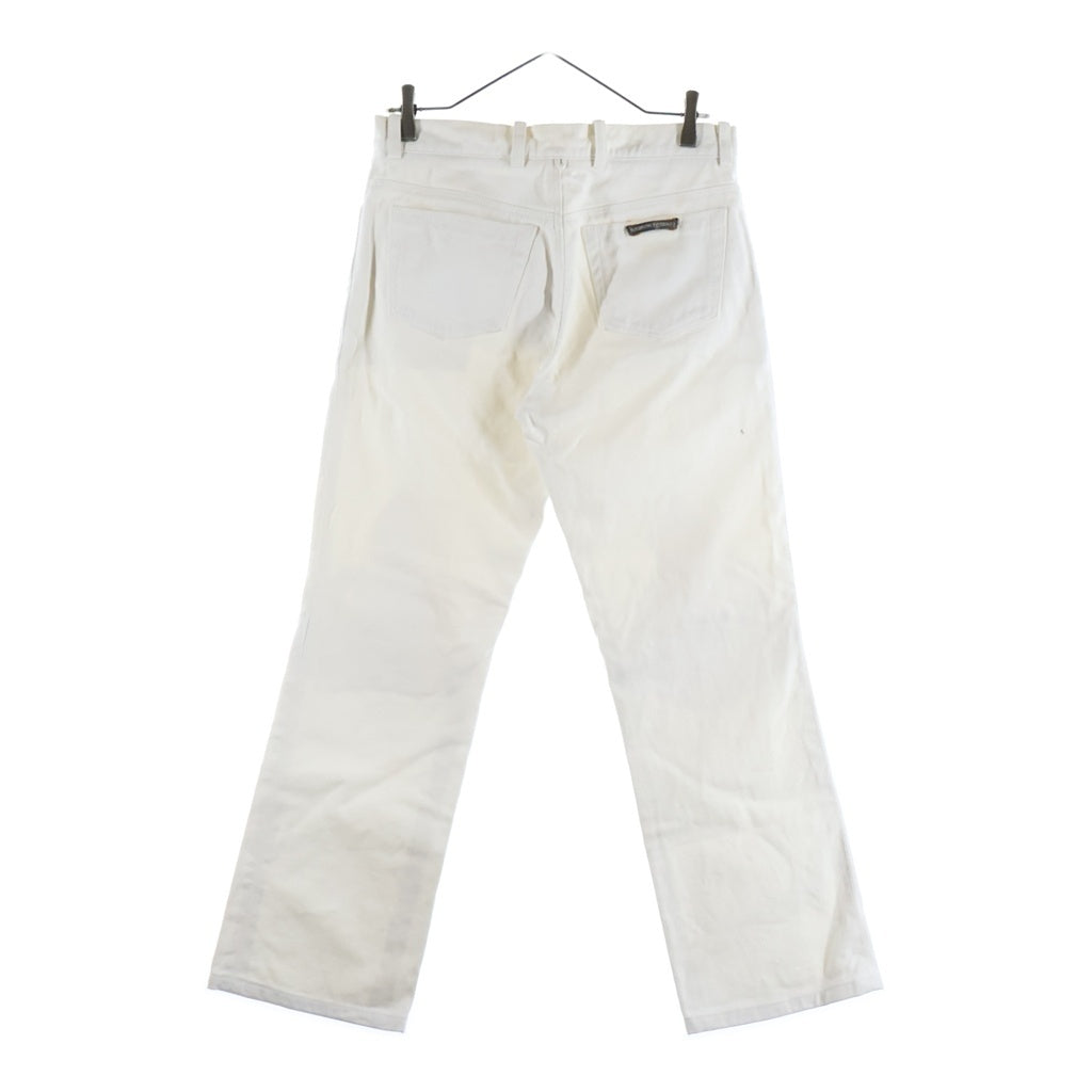 CHROME HEARTS(クロムハーツ) OLD JEAN SL FLEURKNEE フレアニーデニムパンツ ホワイト