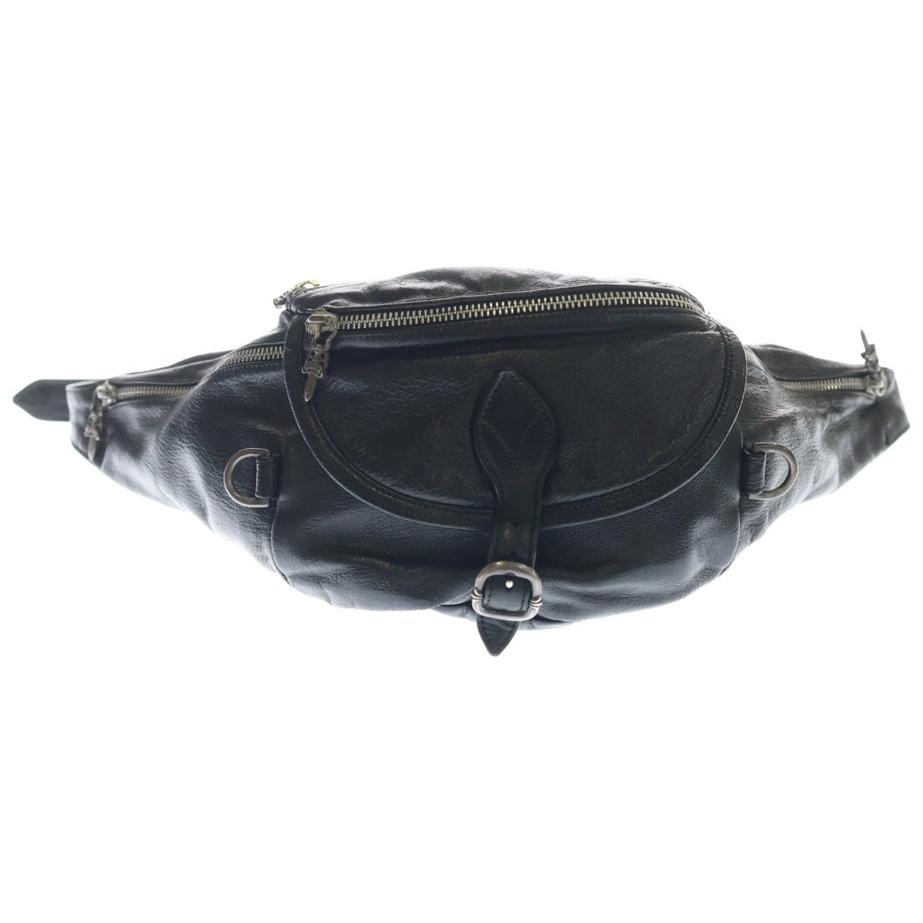 CHROME HEARTS(クロムハーツ) #1 SNAT PACK スナットパック ダガージップ ガンスリンガーベルト レザーウエストバッグ ブラック BCA378