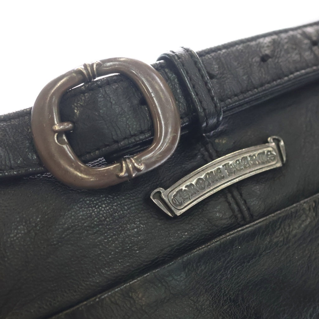 CHROME HEARTS(クロムハーツ) #1 SNAT PACK スナットパック ダガージップ ガンスリンガーベルト レザーウエストバッグ ブラック BCA378