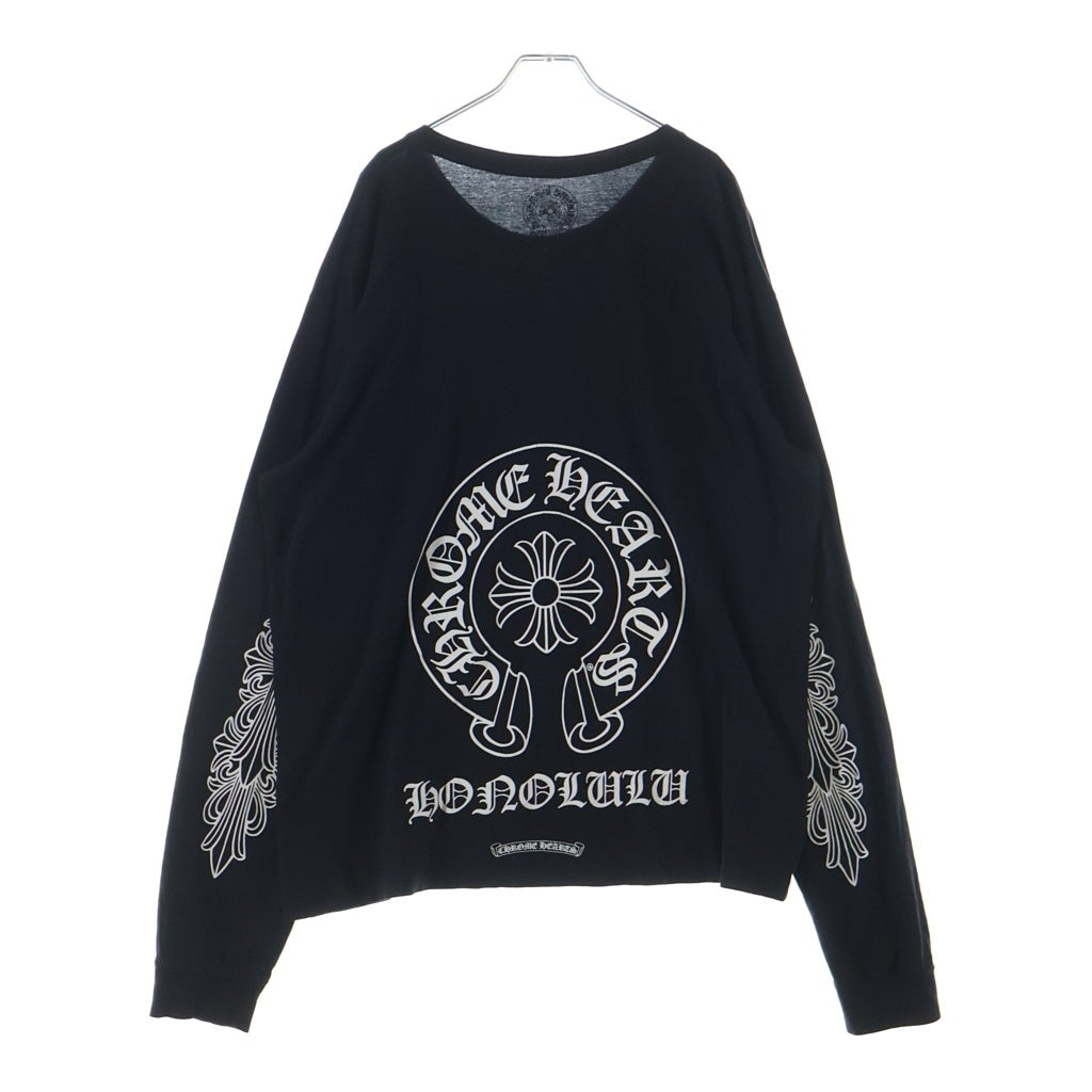 CHROME HEARTS(クロムハーツ) CH L/S LTD ホノルル限定 袖フローラルクロスプリント 長袖Tシャツ