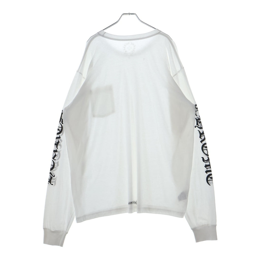 CHROME HEARTS(クロムハーツ) CH LS 1 ネックロゴ アームプリントクルーネック長袖Tシャツ