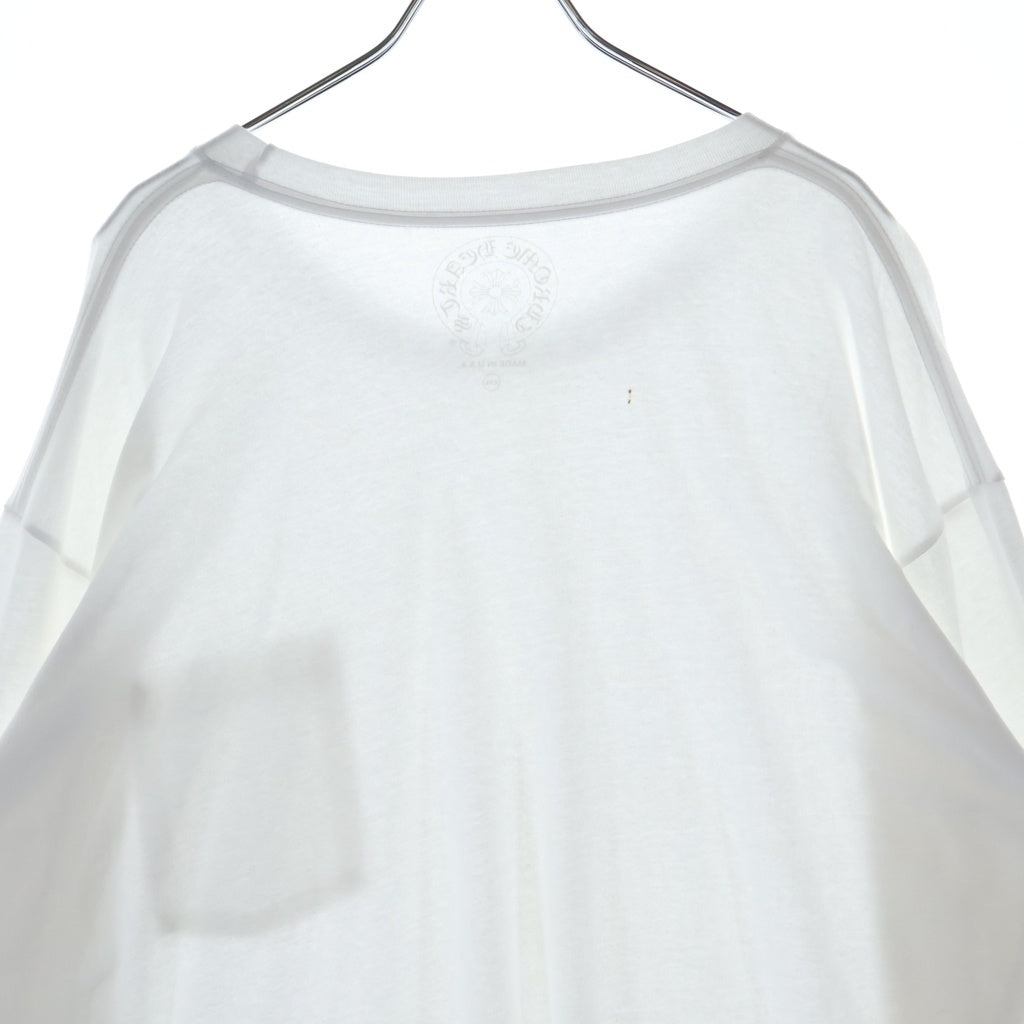CHROME HEARTS(クロムハーツ) CH LS 1 ネックロゴ アームプリントクルーネック長袖Tシャツ