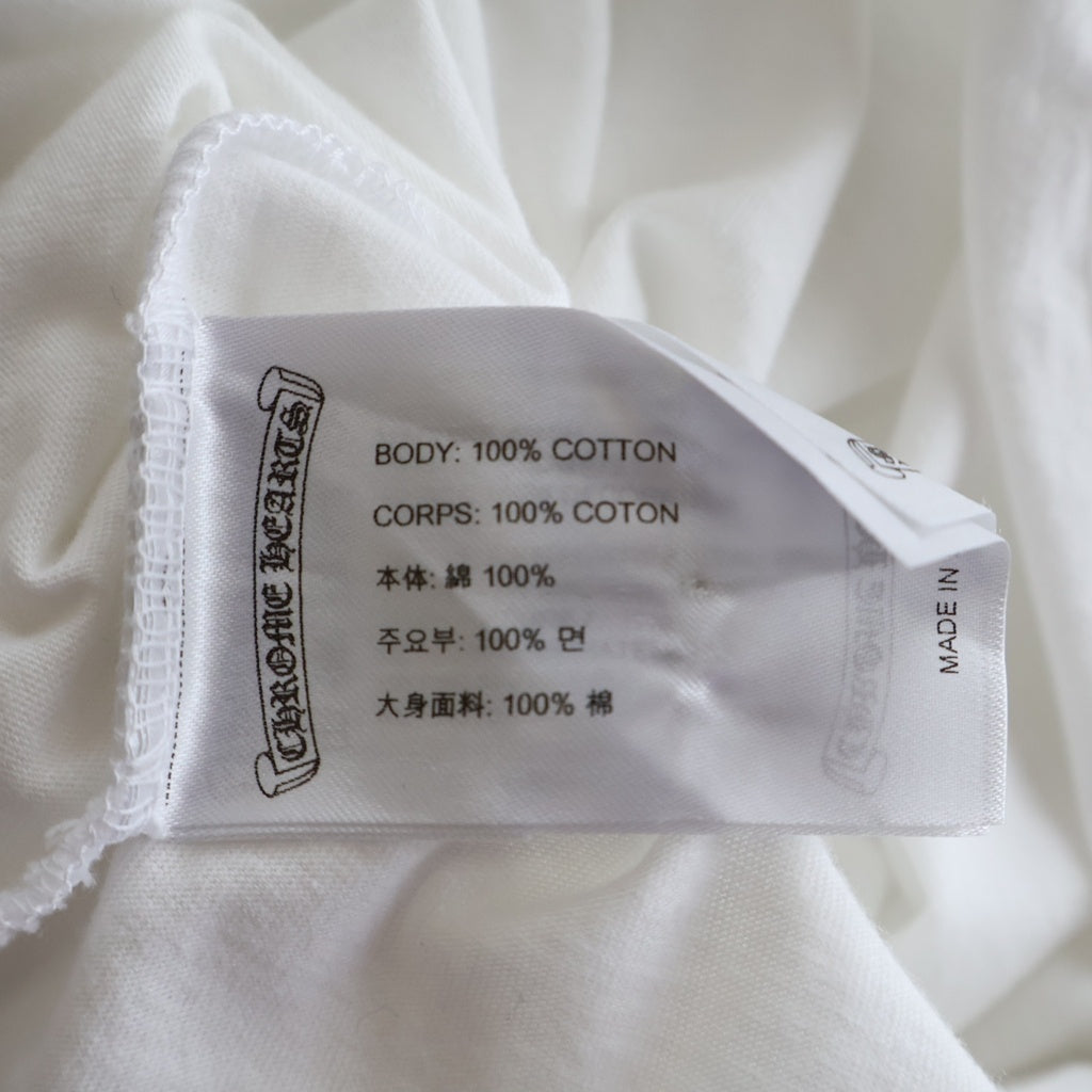 CHROME HEARTS(クロムハーツ) CH LS 1 ネックロゴ アームプリントクルーネック長袖Tシャツ