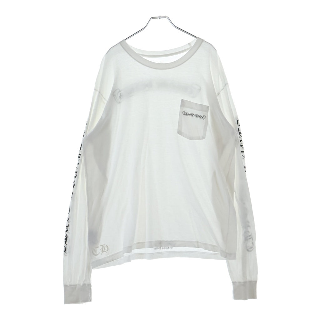 CHROME HEARTS(クロムハーツ) CH L S 1 袖英字プリント スクロールラベルプリント長袖カットソー