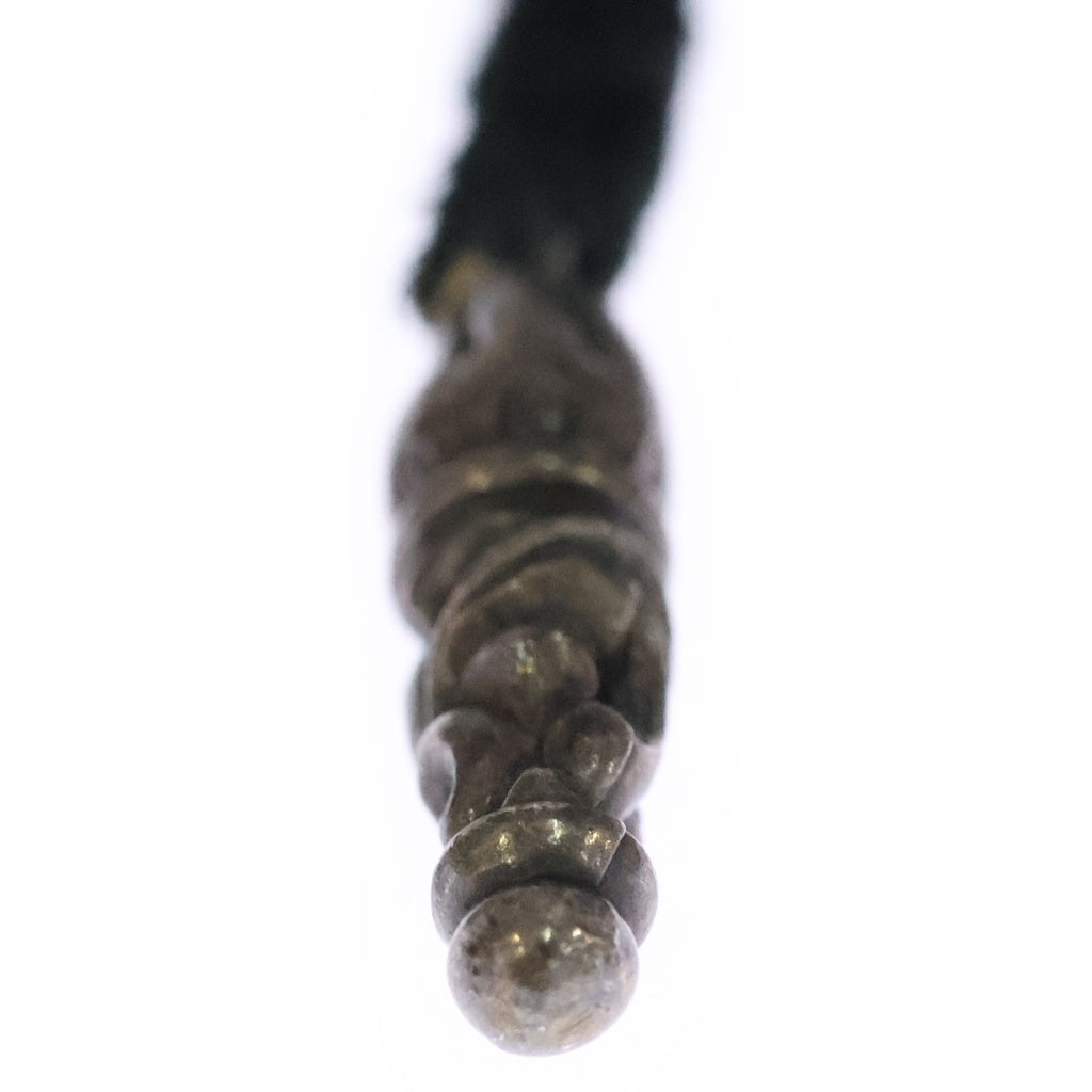 CHROME HEARTS(クロムハーツ) LEATHER BRAID SCROLL ネックレス レザーブレイドネックレス ブラック/シルバー BCA377