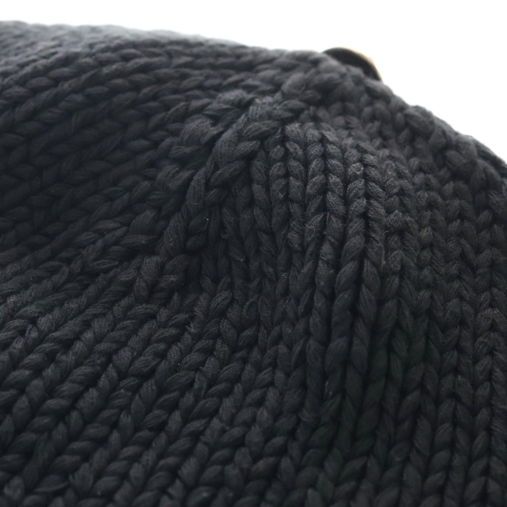 CHROME HEARTS(クロムハーツ) BEANIE CASH BS FLARE BSフレアパッチ ニットビーニー キャップ 帽子 ブラック