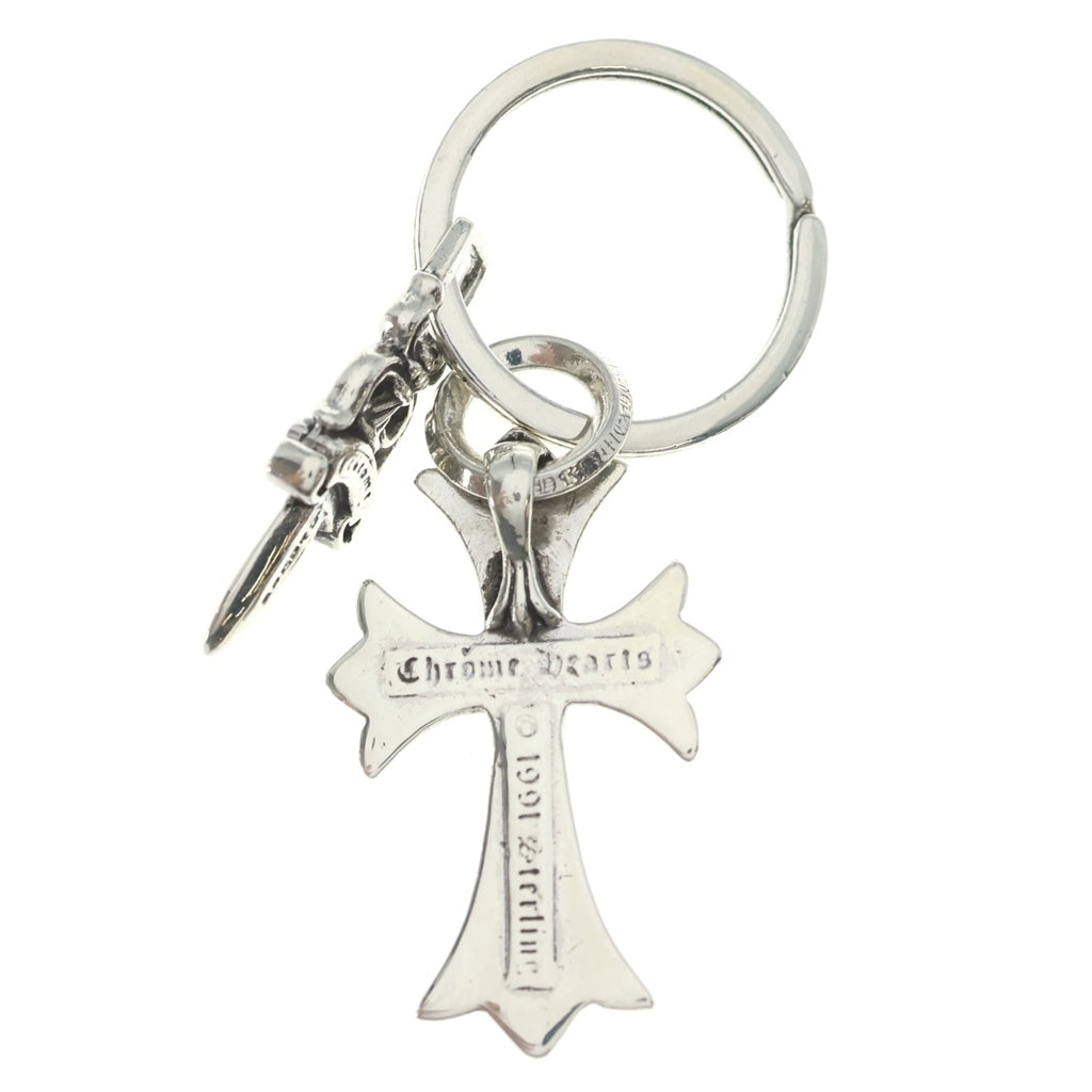 CHROME HEARTS(クロムハーツ) CH CRS SML&No5 DGGR スモールCHクロス#5ダガーキーリング シルバーキーリング