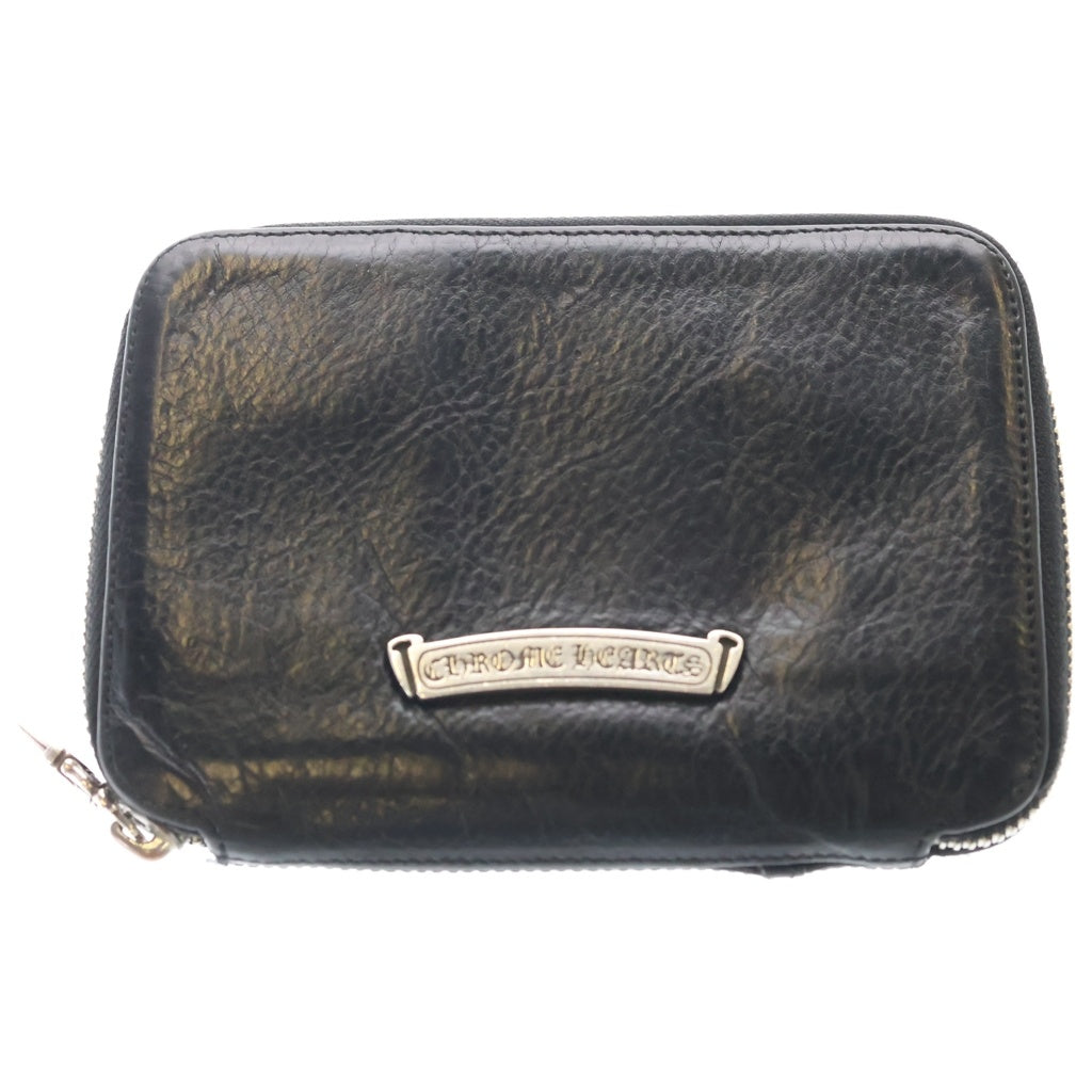 CHROME HEARTS(クロムハーツ) BANK ROBBER バンクロバー クロスパッチ付きレザー財布