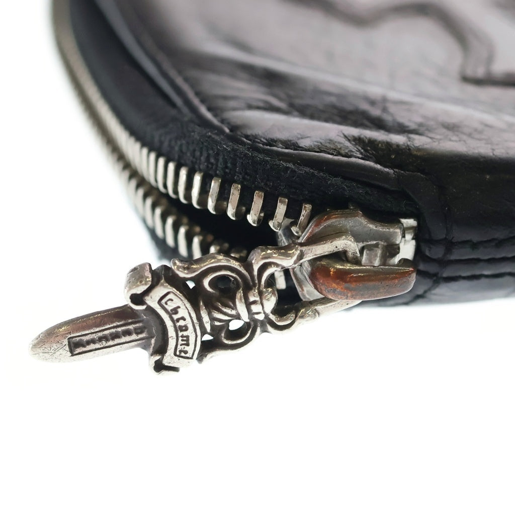 CHROME HEARTS(クロムハーツ) BANK ROBBER バンクロバー クロスパッチ付きレザー財布