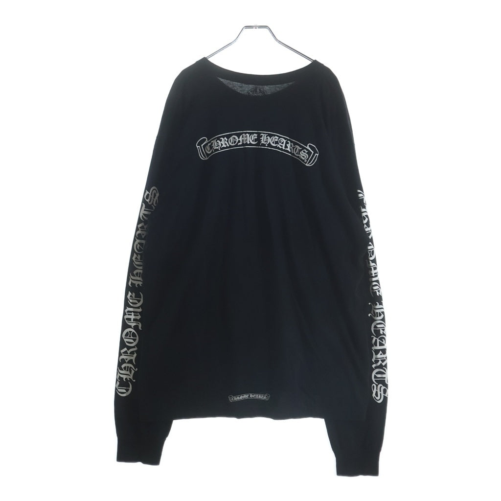 CHROME HEARTS(クロムハーツ) CH L/S 袖英字ロゴ バックスクロールラベルプリント 長袖Tシャツ