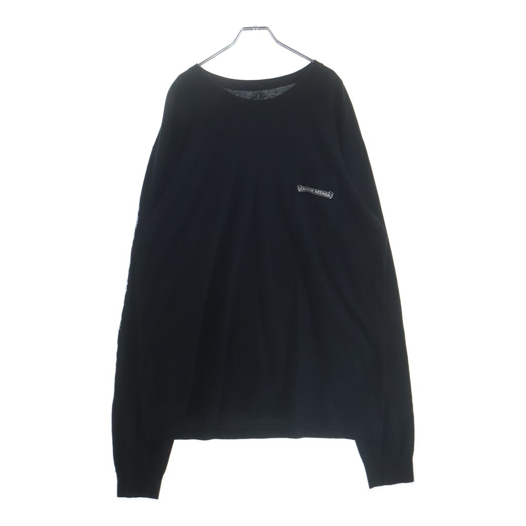 CHROME HEARTS(クロムハーツ) CH L/S 袖英字ロゴ バックスクロールラベルプリント 長袖Tシャツ