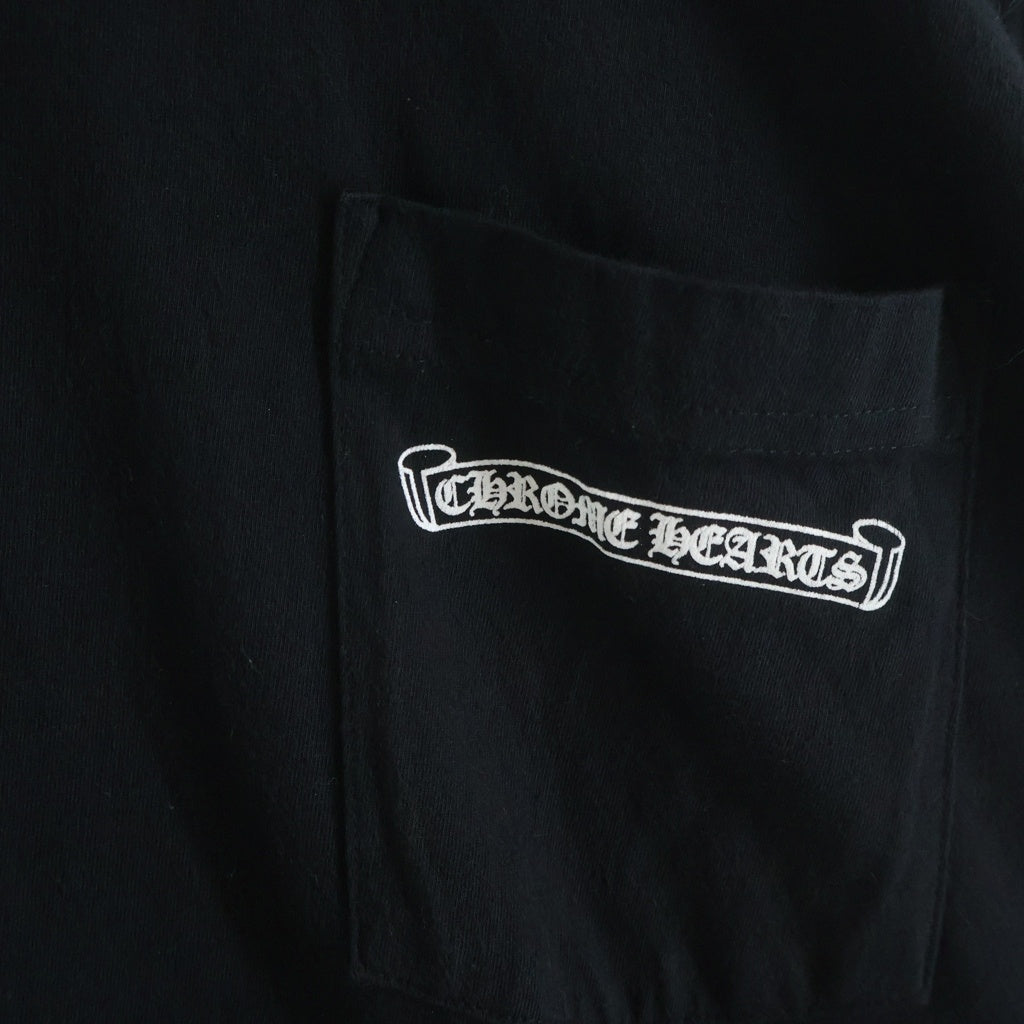CHROME HEARTS(クロムハーツ) CH L/S 袖英字ロゴ バックスクロールラベルプリント 長袖Tシャツ