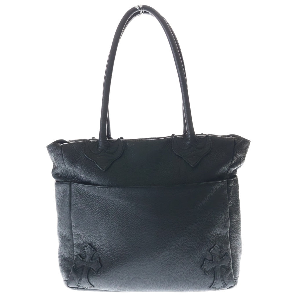CHROME HEARTS(クロムハーツ) TOTE BAG 4 POCKET 4 CROS PATCH 4ポケット クロスパッチ付き レザートートバッグ ブラック レディース