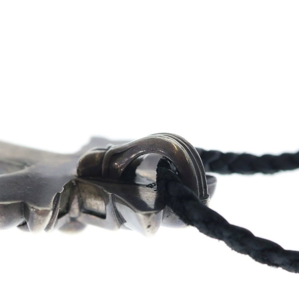 CHROME HEARTS(クロムハーツ) DBL CH CRS LRG ラージダブルCHクロス レザーブレード ペンダントトップ シルバー