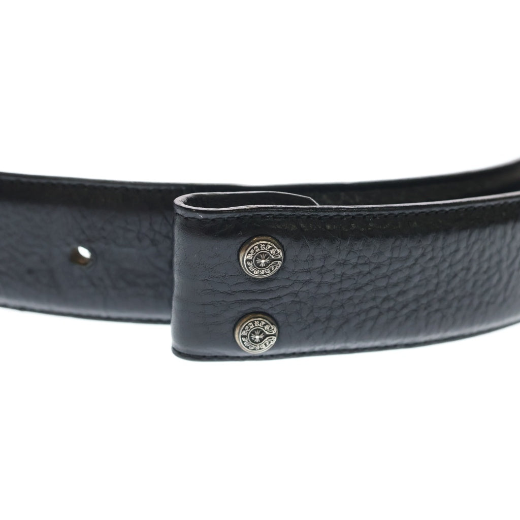 CHROME HEARTS(クロムハーツ) 1.5 STRAP 1.5インチ ホースシューリベッツ レザーベルトストラップ ブラック