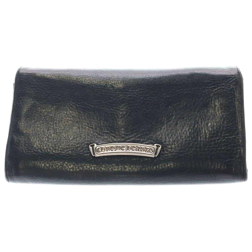 CHROME HEARTS(クロムハーツ) JUDY CROSS BALL ジュディ クロス ボール ボタン レザーウォレット 長財布 ブラック