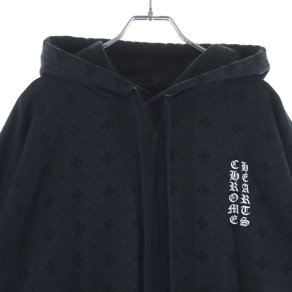 CHROME HEARTS(クロムハーツ) SWTSHRT PLVR CHプラス総柄 バックCHプラスプリント プルオーバーパーカー ブラック