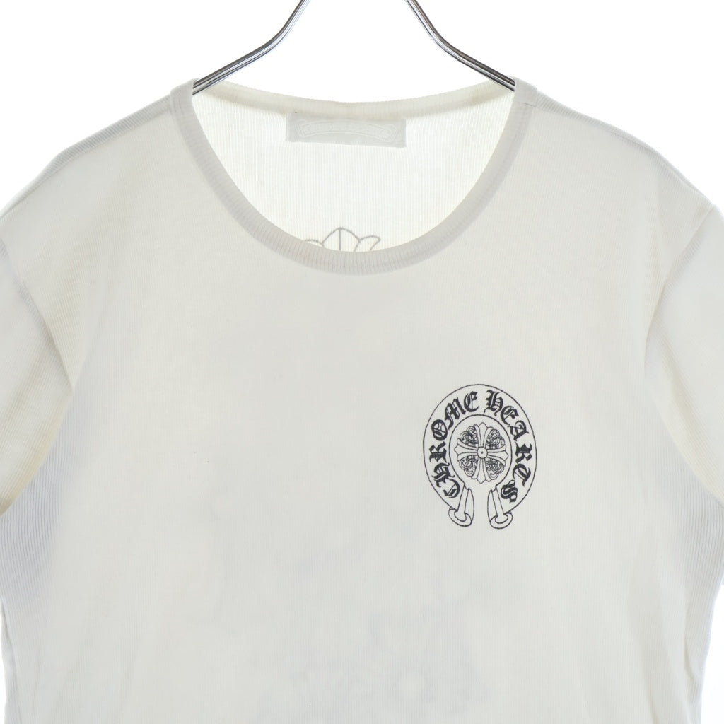 CHROME HEARTS(クロムハーツ) CH S/S バックセメタリークロス ホースシュープリント 半袖コットンTシャツ レディース