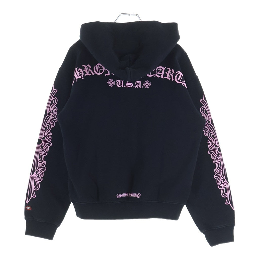 CHROME HEARTS(クロムハーツ) × MATTY BOY Floral Cross USA Arch Logo Pullover Hoodie 袖フローラル アーチロゴプルオーバーパーカー レディース