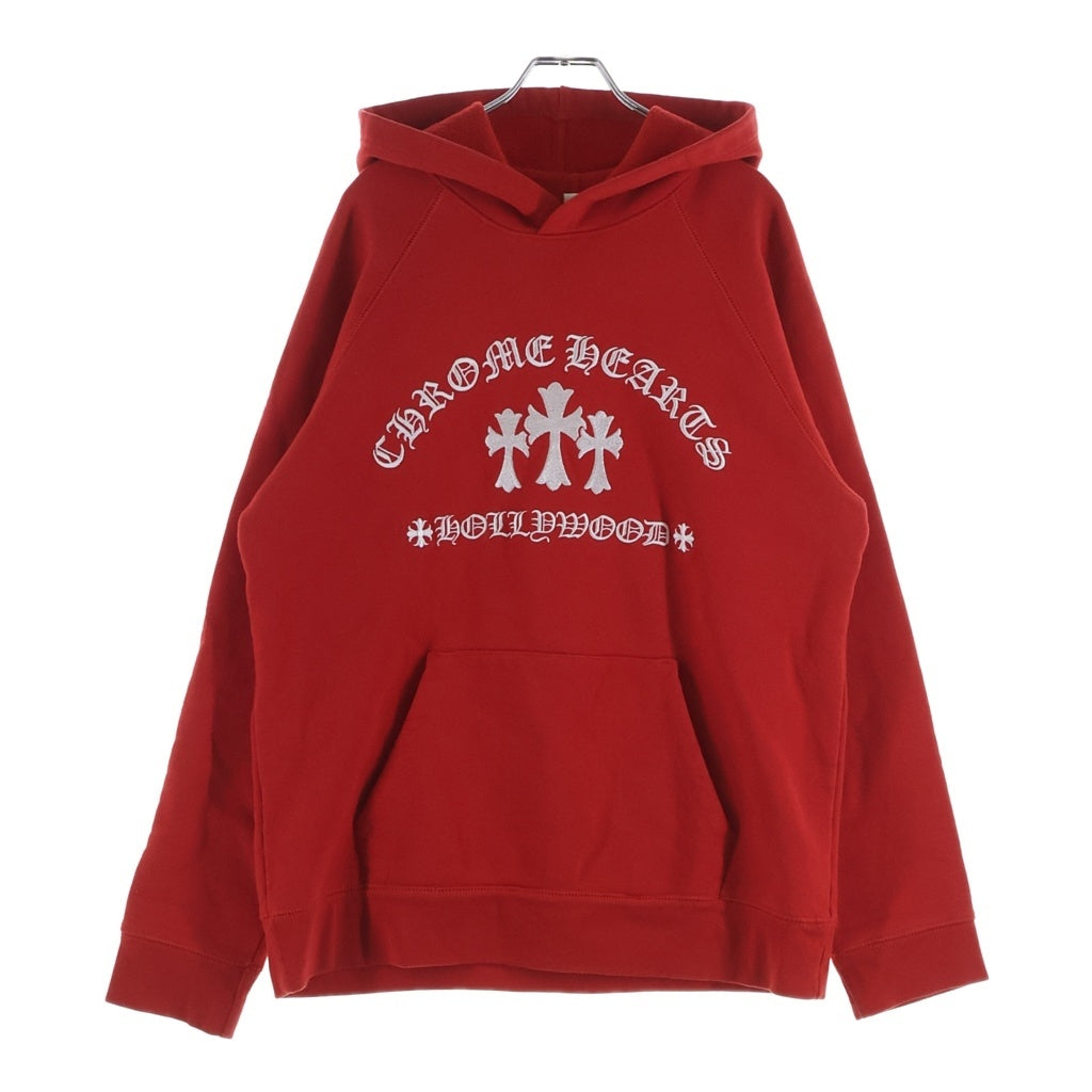 CHROME HEARTS(クロムハーツ) SAILIN ON HD PLVR CHSMR セメタリー刺繍 スウェットプルオーバー パーカー レッド
