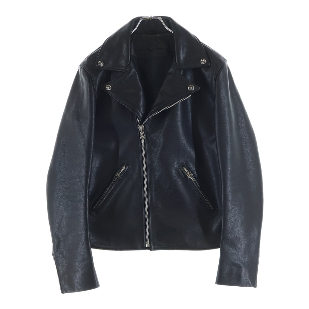 CHROME HEARTS(クロムハーツ) BASIC MOTO ベーシックモト クロスボールボタンダガージップライダースレザージャケット ブラック