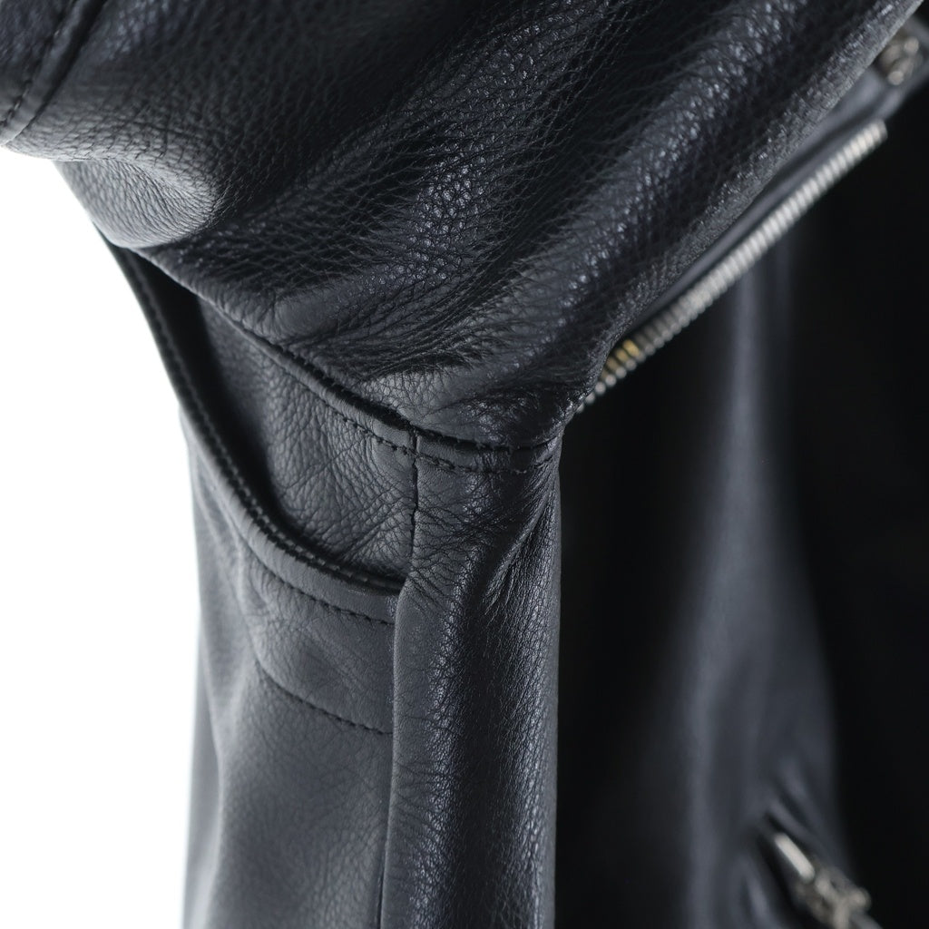 CHROME HEARTS(クロムハーツ) BASIC MOTO ベーシックモト クロスボールボタンダガージップライダースレザージャケット ブラック