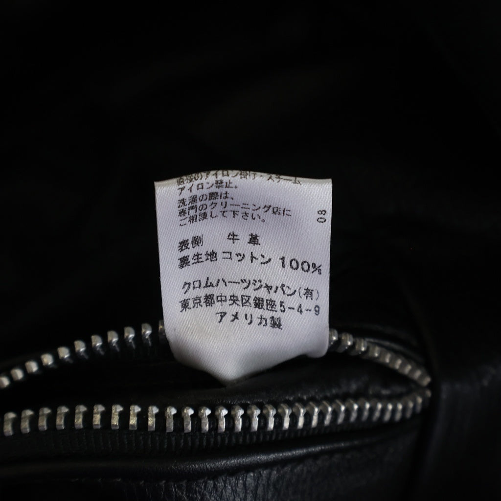 CHROME HEARTS(クロムハーツ) BASIC MOTO ベーシックモト クロスボールボタンダガージップライダースレザージャケット ブラック