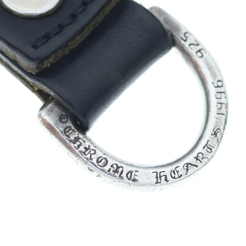 CHROME HEARTS(クロムハーツ) BELT LOOP D RING Dリング クロスボールベルトループ ブラック/シルバー BCA415