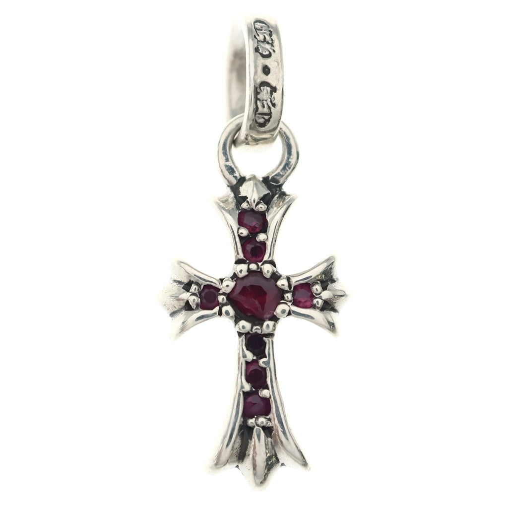 CHROME HEARTS(クロムハーツ) CRS BBYFAT P RBY ベイビーファットクロス PAVEルビー ペンダントトップ シルバー