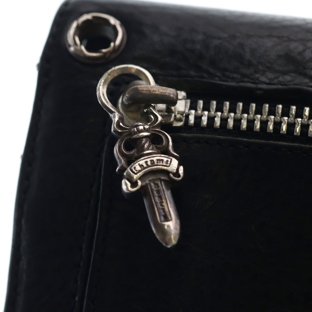 CHROME HEARTS(クロムハーツ) WAVE ウェーブ レザーウォレット 財布 ブラック