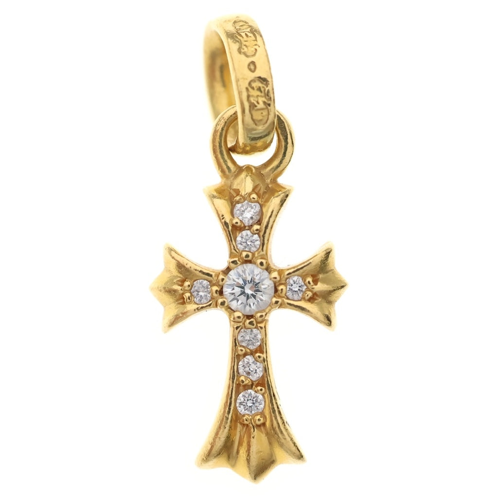 CHROME HEARTS(クロムハーツ) 22K CRS BBYFAT P/DIA ベイビーファットクロス PAVEダイヤ ペンダントトップ ゴールド BCA035