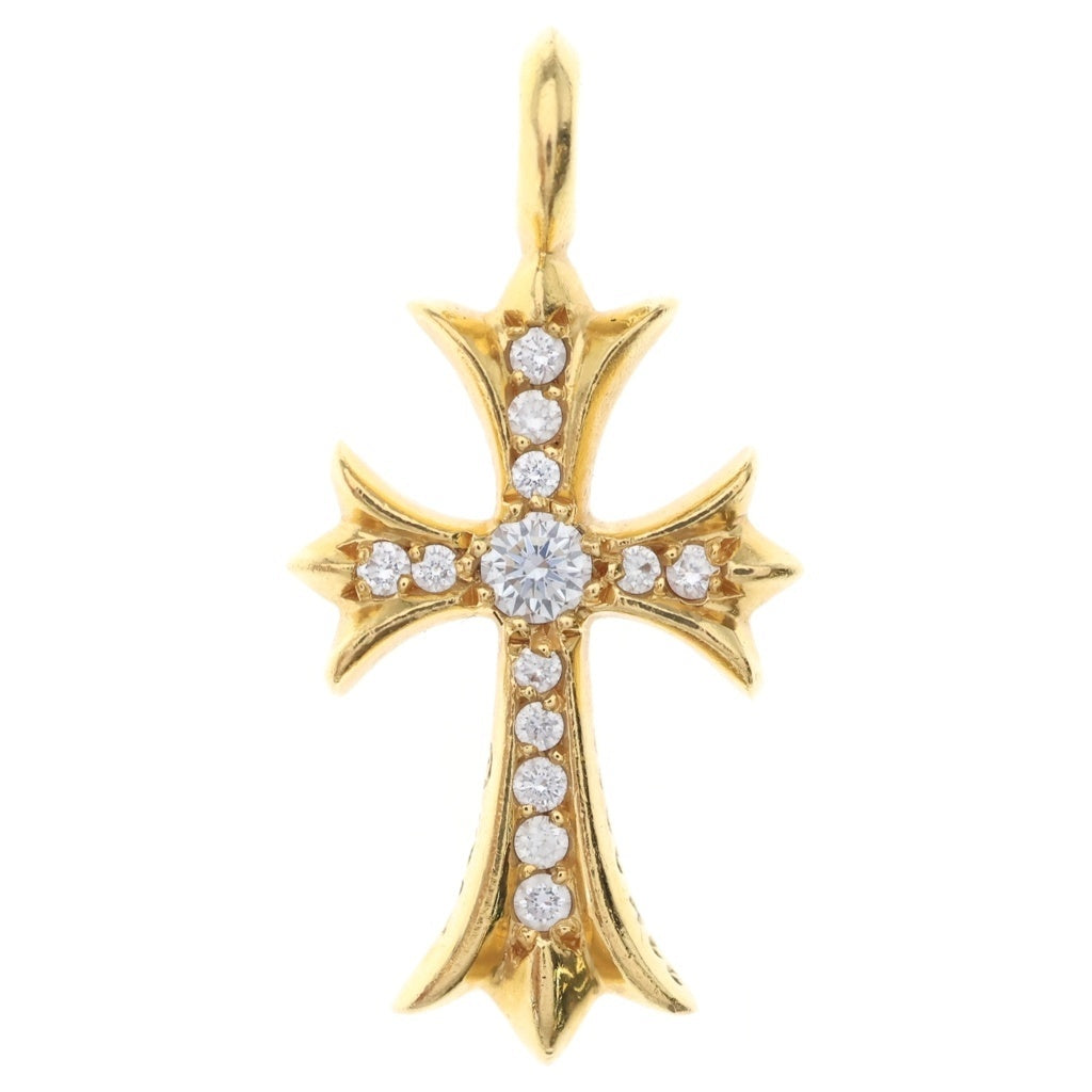CHROME HEARTS(クロムハーツ) 22K TNY CRSF P/DIA タイニーファットクロス PAVEダイヤ ペンダントトップ ゴールドBCA033