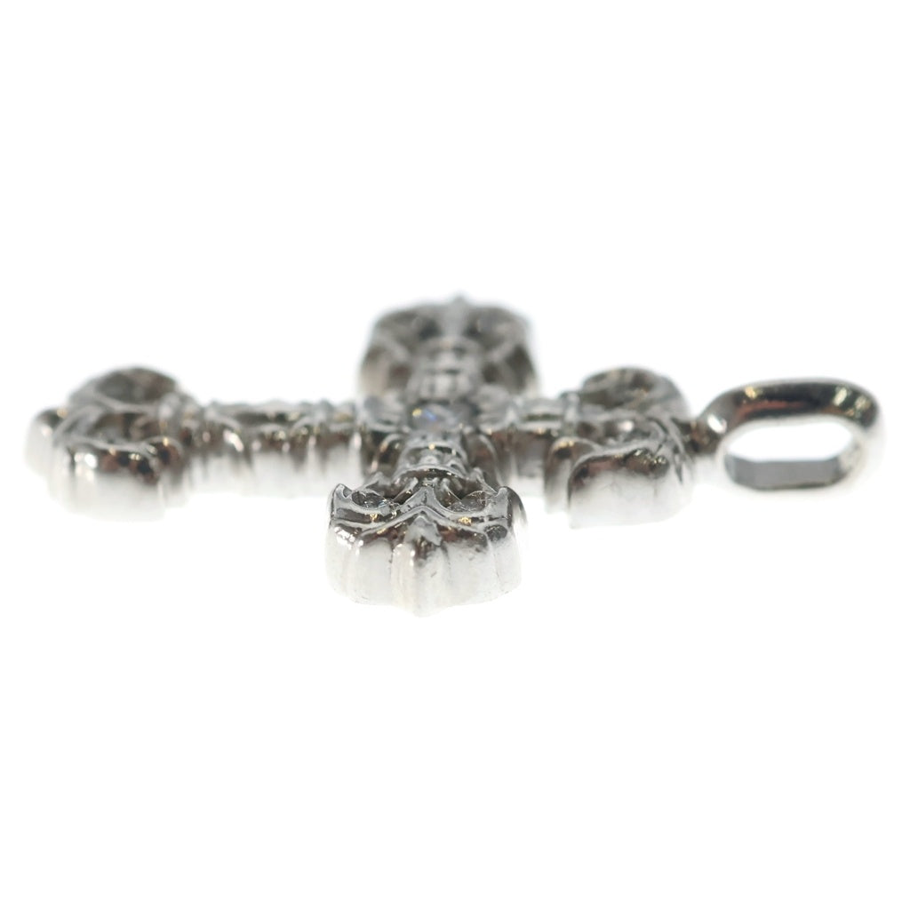 CHROME HEARTS(クロムハーツ) 18KWG CHARM FILIGREE TINY P DMND タイニーフィリグリー PAVEダイヤ シルバー ネックレストップ ホワイトゴールド