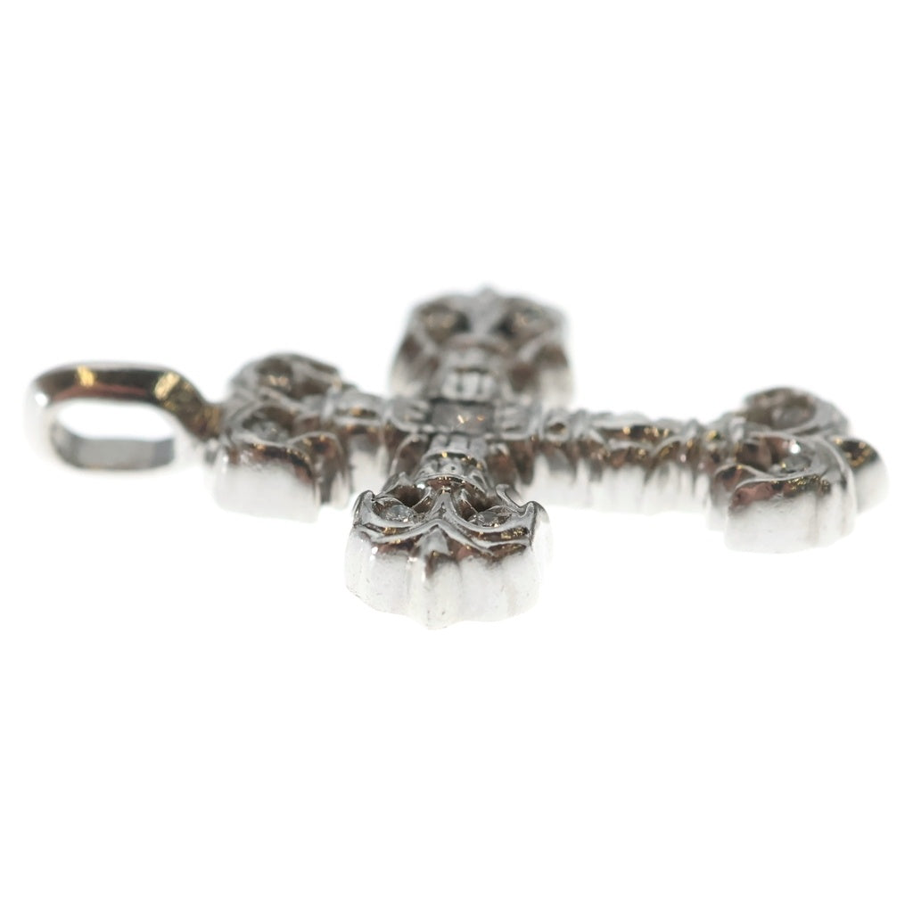 CHROME HEARTS(クロムハーツ) 18KWG CHARM FILIGREE TINY P DMND タイニーフィリグリー PAVEダイヤ シルバー ネックレストップ ホワイトゴールド