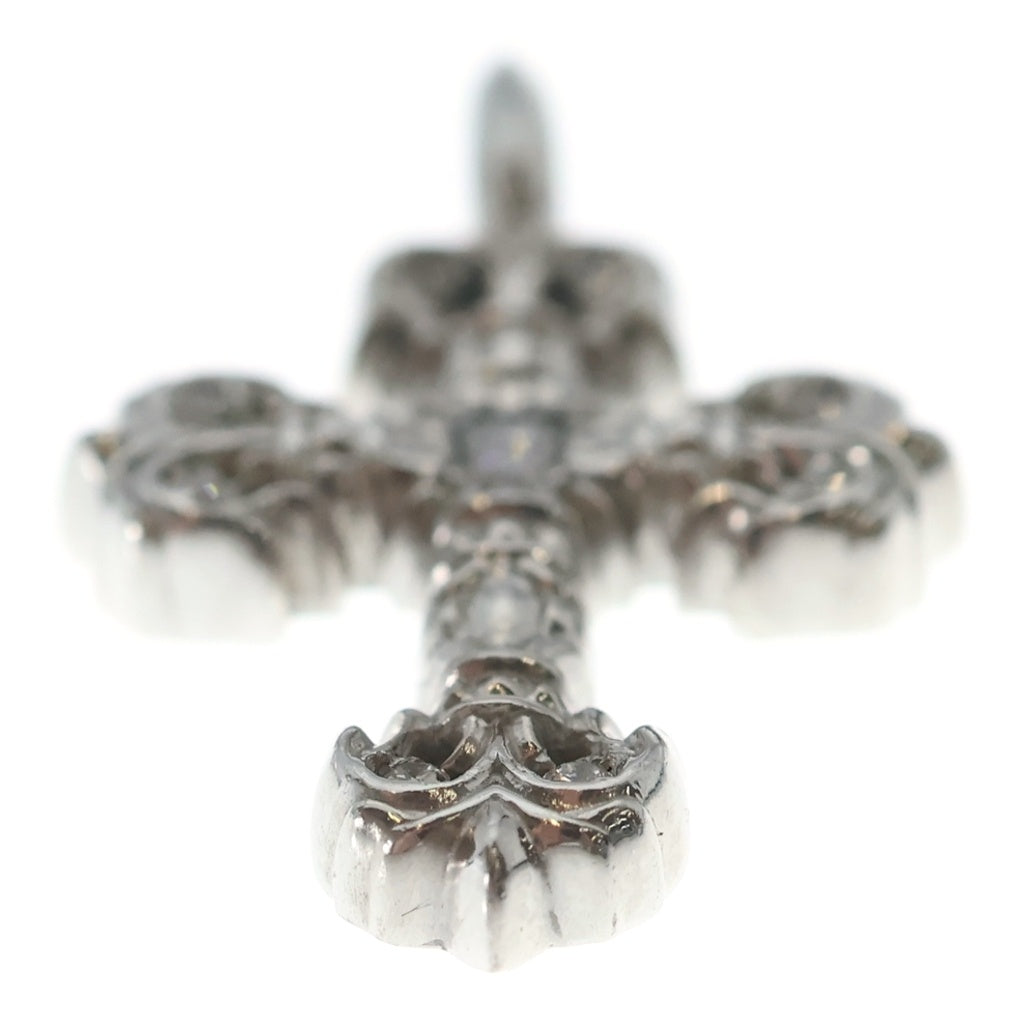 CHROME HEARTS(クロムハーツ) 18KWG CHARM FILIGREE TINY P DMND タイニーフィリグリー PAVEダイヤ シルバー ネックレストップ ホワイトゴールド
