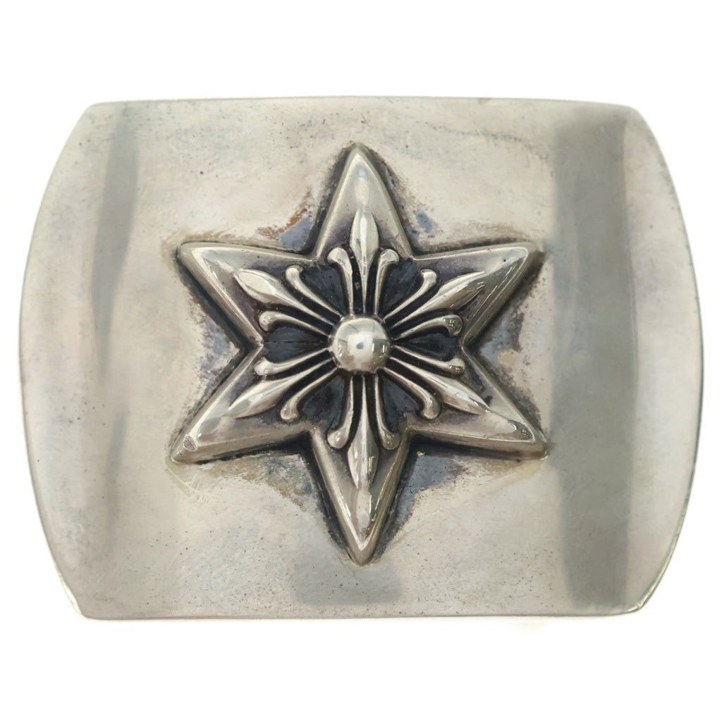 CHROME HEARTS(クロムハーツ) BUCKL MIL STAR ミリタリーレイズドスター ベルトバックル シルバー
