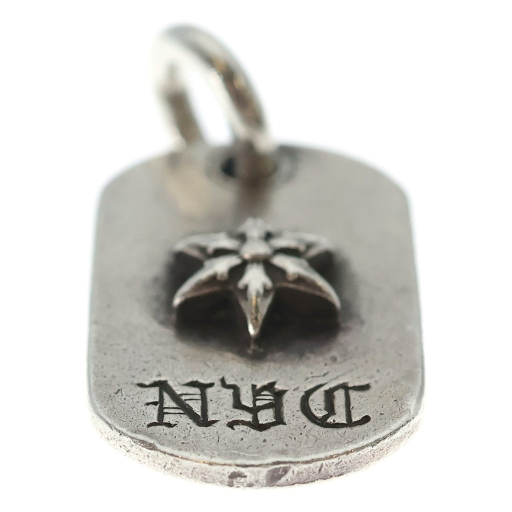 CHROME HEARTS(クロムハーツ) RAISED STAR DOGTAG NYC限定 レイズドスター ドッグタグ ペンダントトップ シルバー