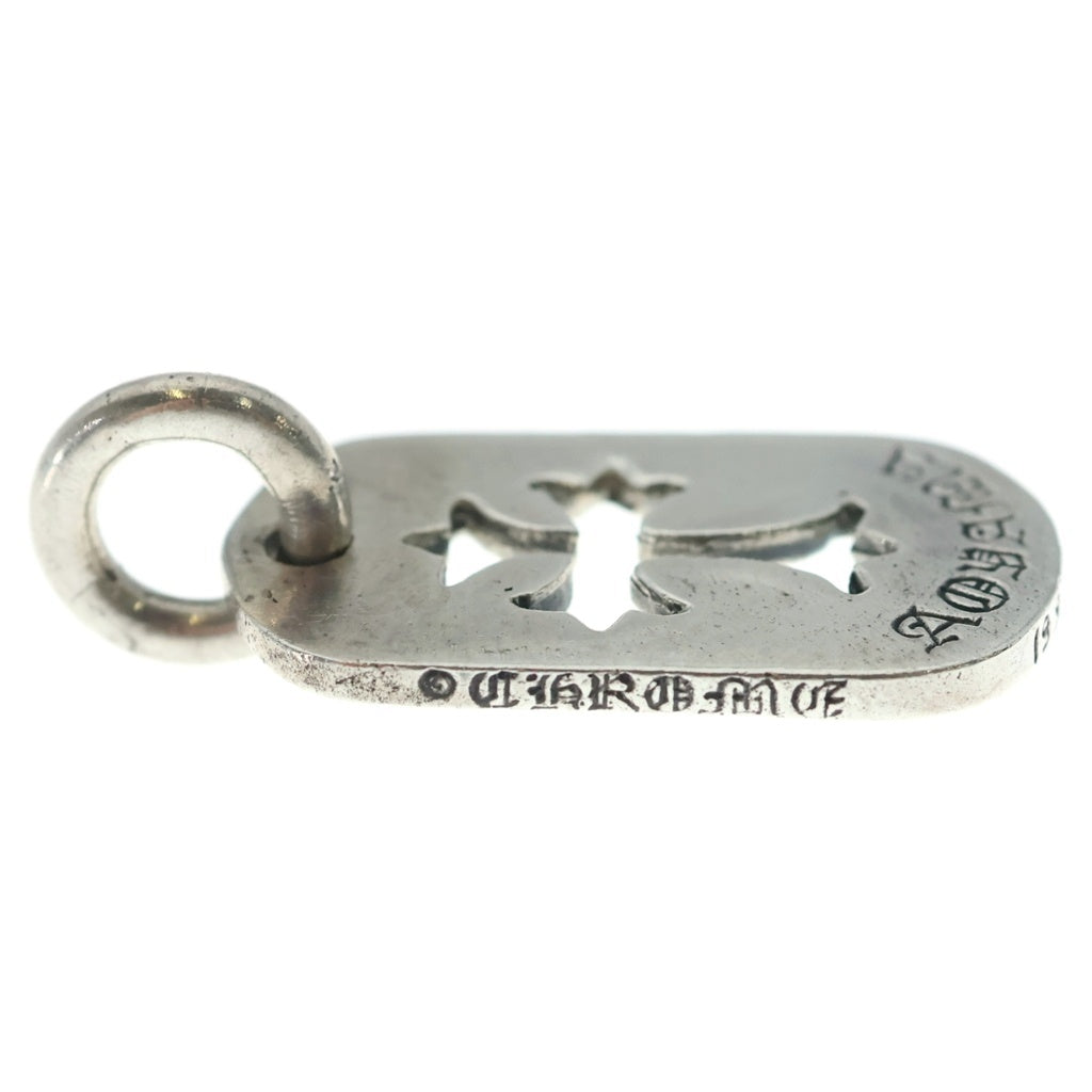 CHROME HEARTS(クロムハーツ) DT TNY CO CRS LTD 青山限定 タイニーカットアウトクロスドッグタグ チャーム シルバーネックレストップ