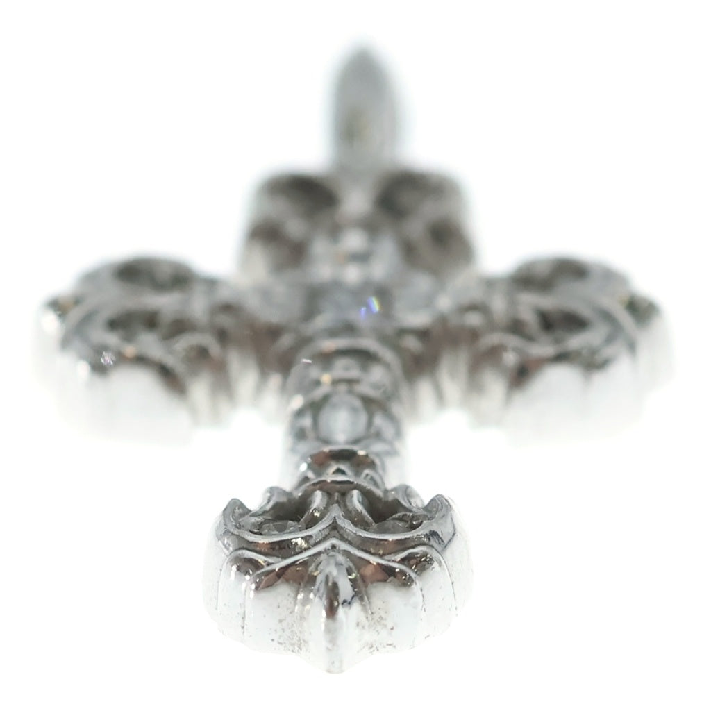 CHROME HEARTS(クロムハーツ) 18KWG CHARM FILIGREE TINY P DMND タイニーフィリグリー PAVEダイヤ シルバー ネックレストップ ホワイトゴールド