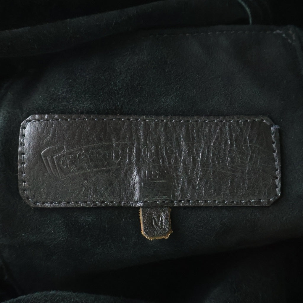 CHROME HEARTS(クロムハーツ) クロスボールボタン ラッキーパッチ付き バックフレアニーレザー長袖シャツ